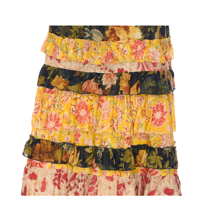 Apres Lhiver Macro Flower Skirt