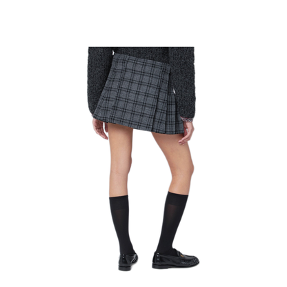MAYFEYR - Durazzi Milano - Black White Check Kilt Mini Skirt - FW25SK02TT0054B003
