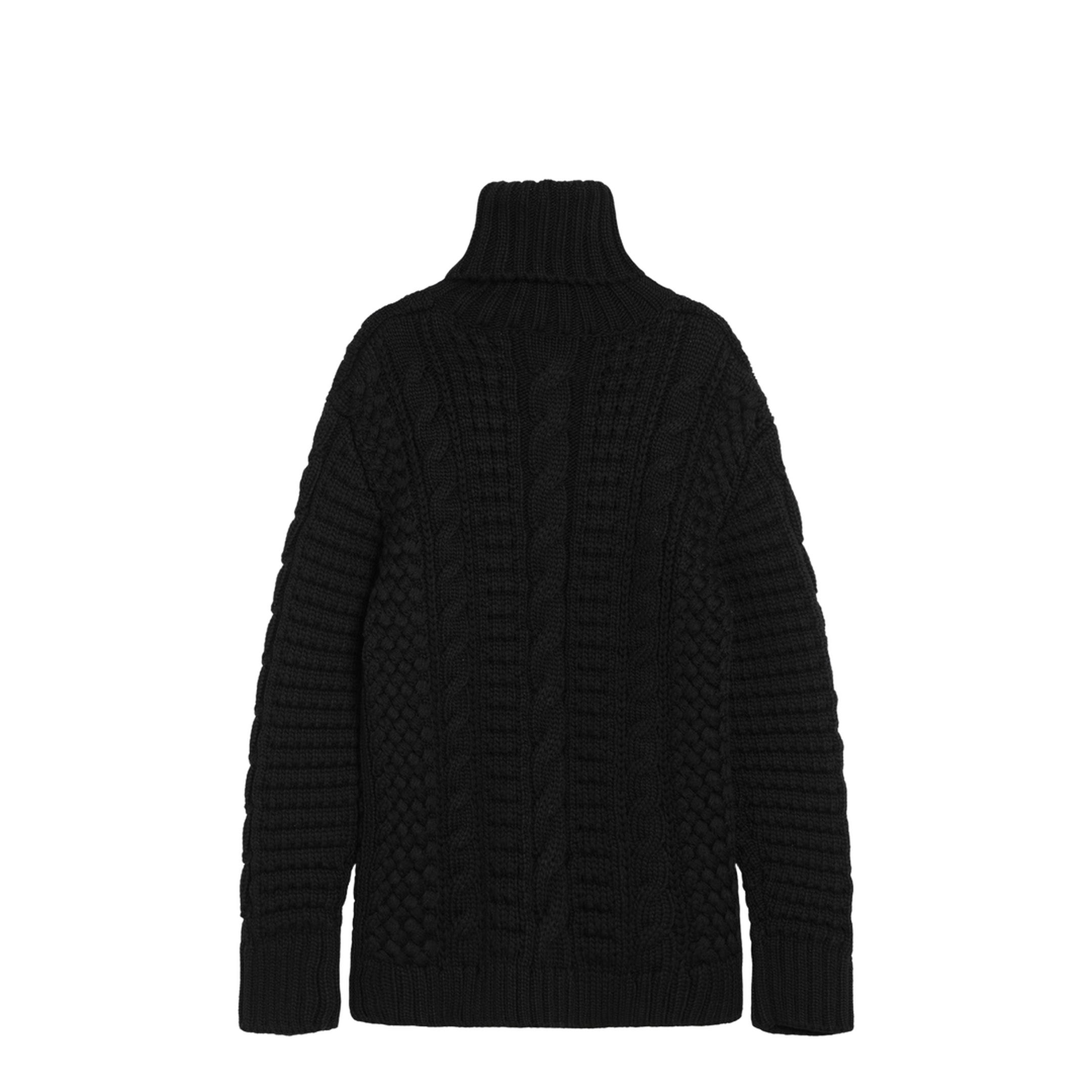 Black Wool Turtleneck Sweater
