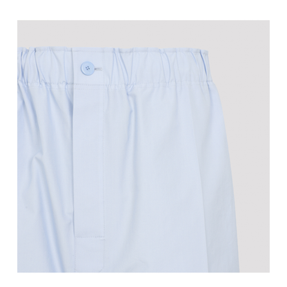 MAYFEYR - CARVEN - Duck Egg Blue Cotton Pull On Trousers - 6261K21191N301