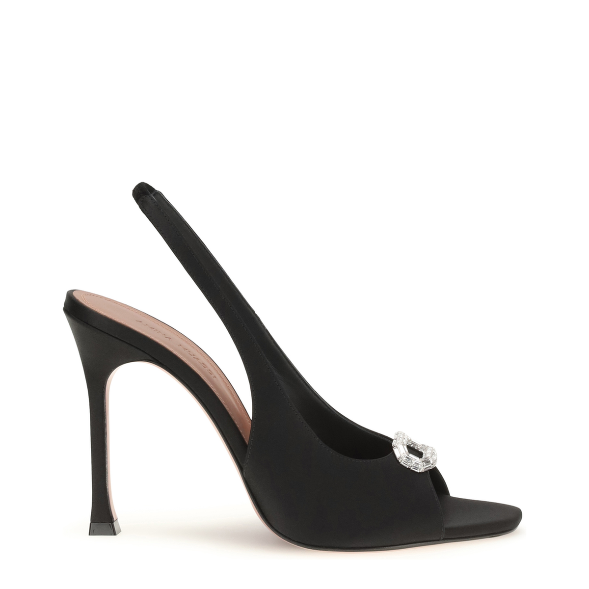 MAYFEYR - Amina Muaddi - Mini Camelia Slingback Sandals - 18S366732MINBLACKSATIN