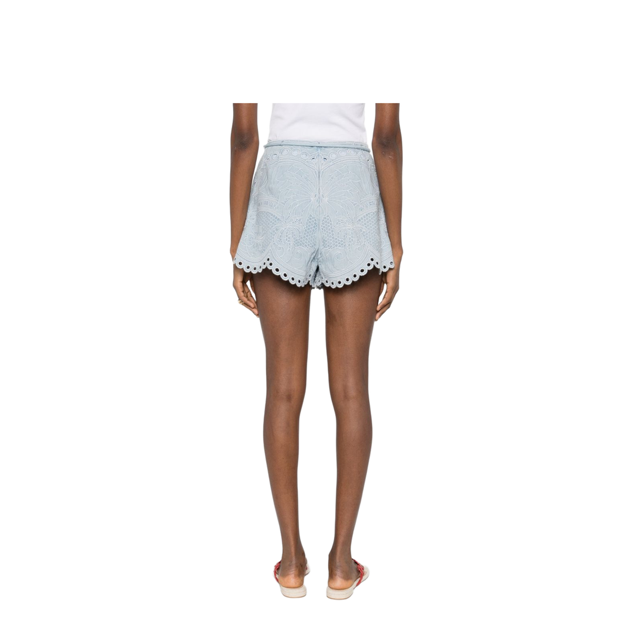 Daylight Embroidered Denim Shorts