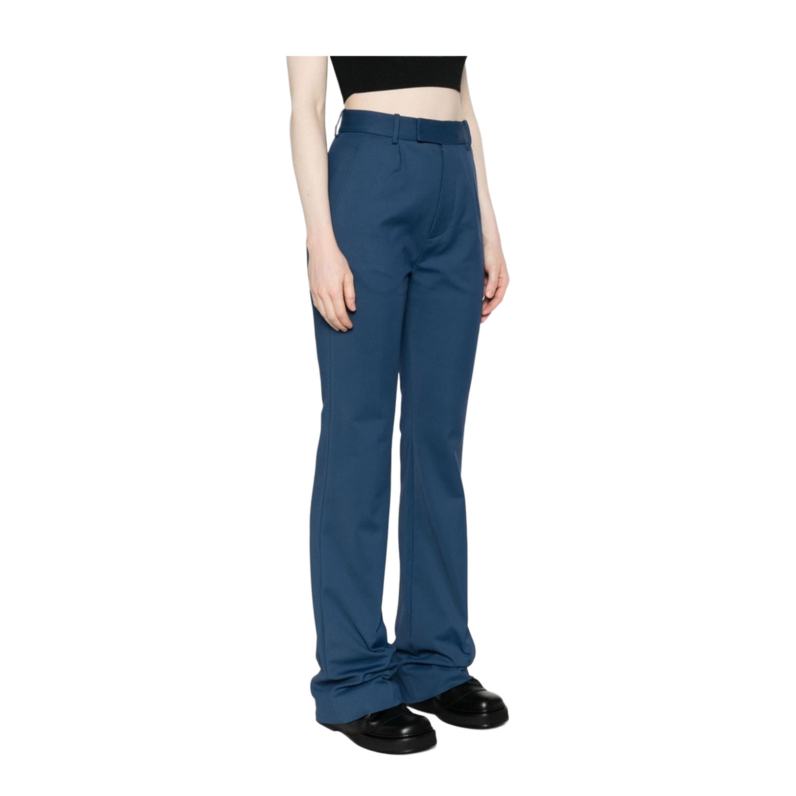 High-Waisted Flared Trousers