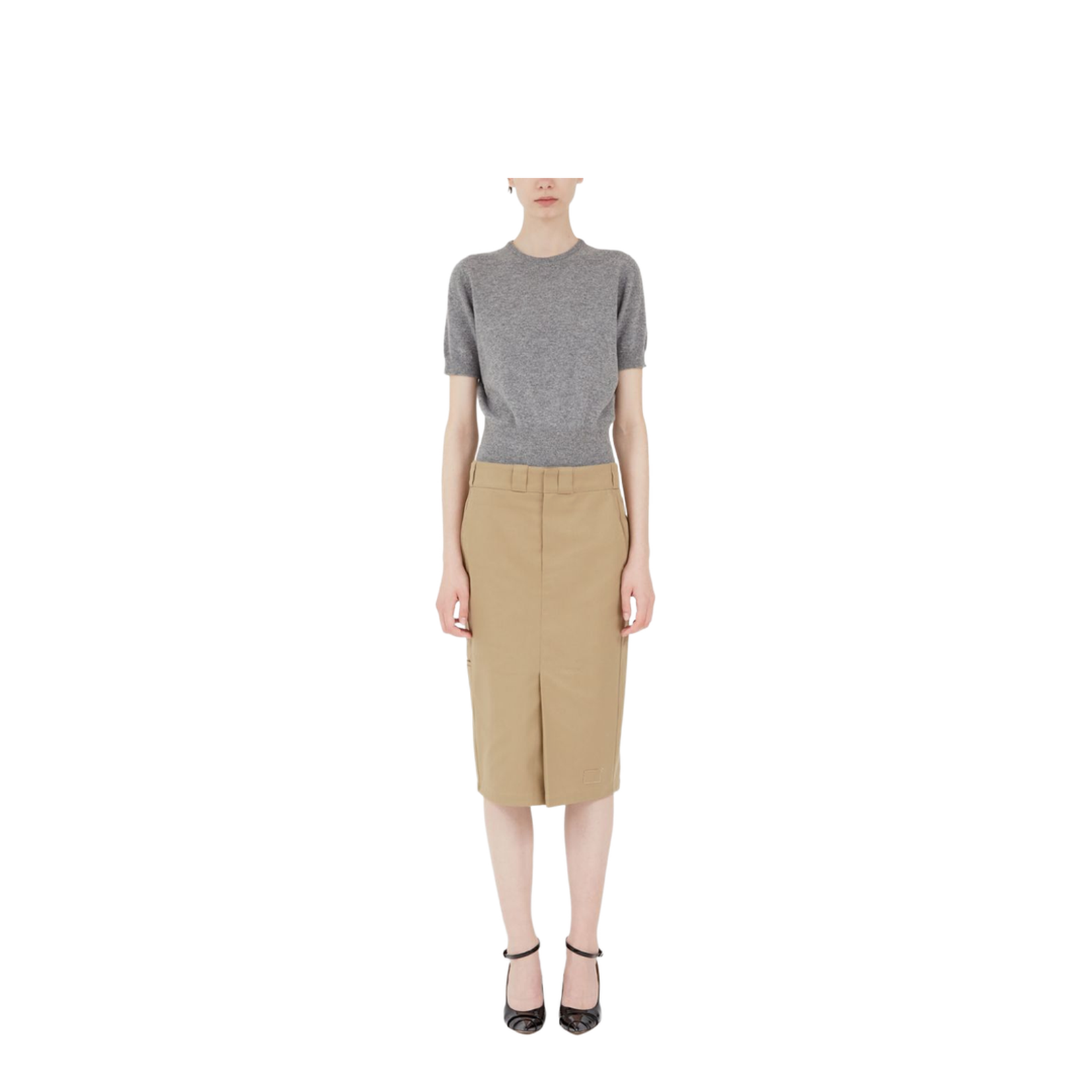 Skater Chino Midi Skirt