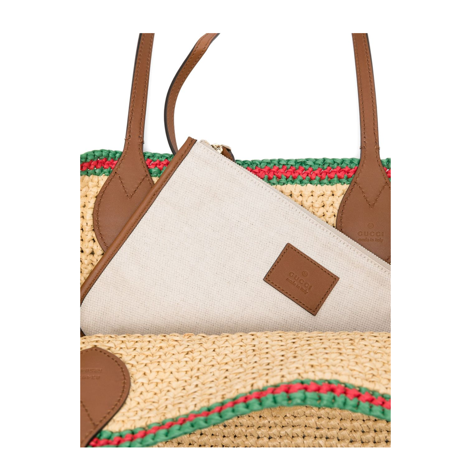 Woven Medium Tote Bag in Natural Straw-Effect
