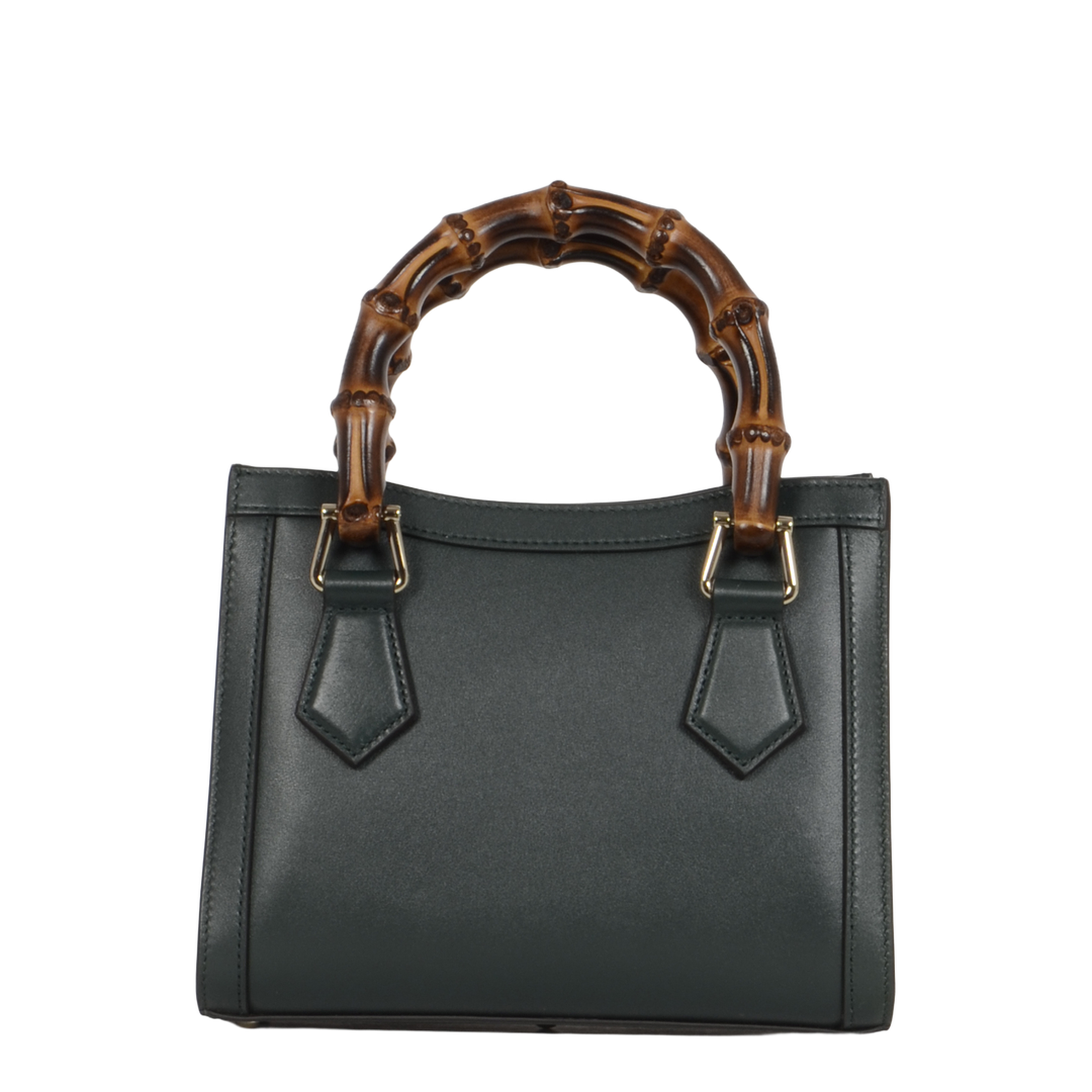 Diana Small Tote Bag in Green Leather