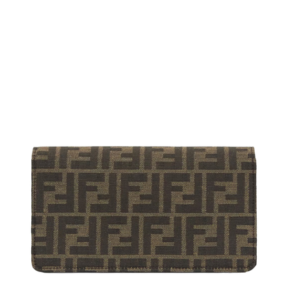 Baguette FF Jacquard Chain Wallet - Brown