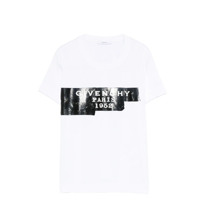 MAYFEYR - Givenchy - Cotton T-Shirt With Tape Print - BW70FJP78U