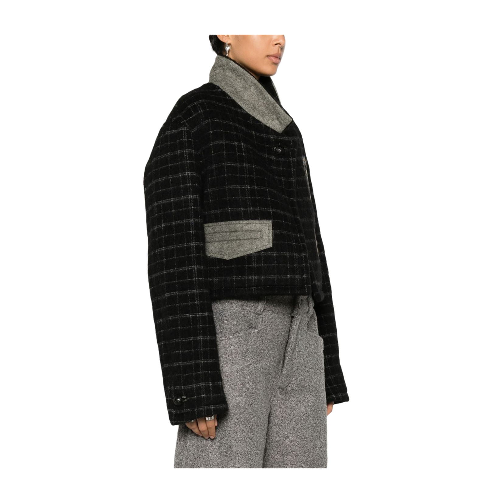 Wool Blend Cropped Jacket