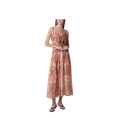 MAYFEYR - Zimmermann - Aster Midi Dress With Silk Scarf Detail - 8062DSS261SIPP