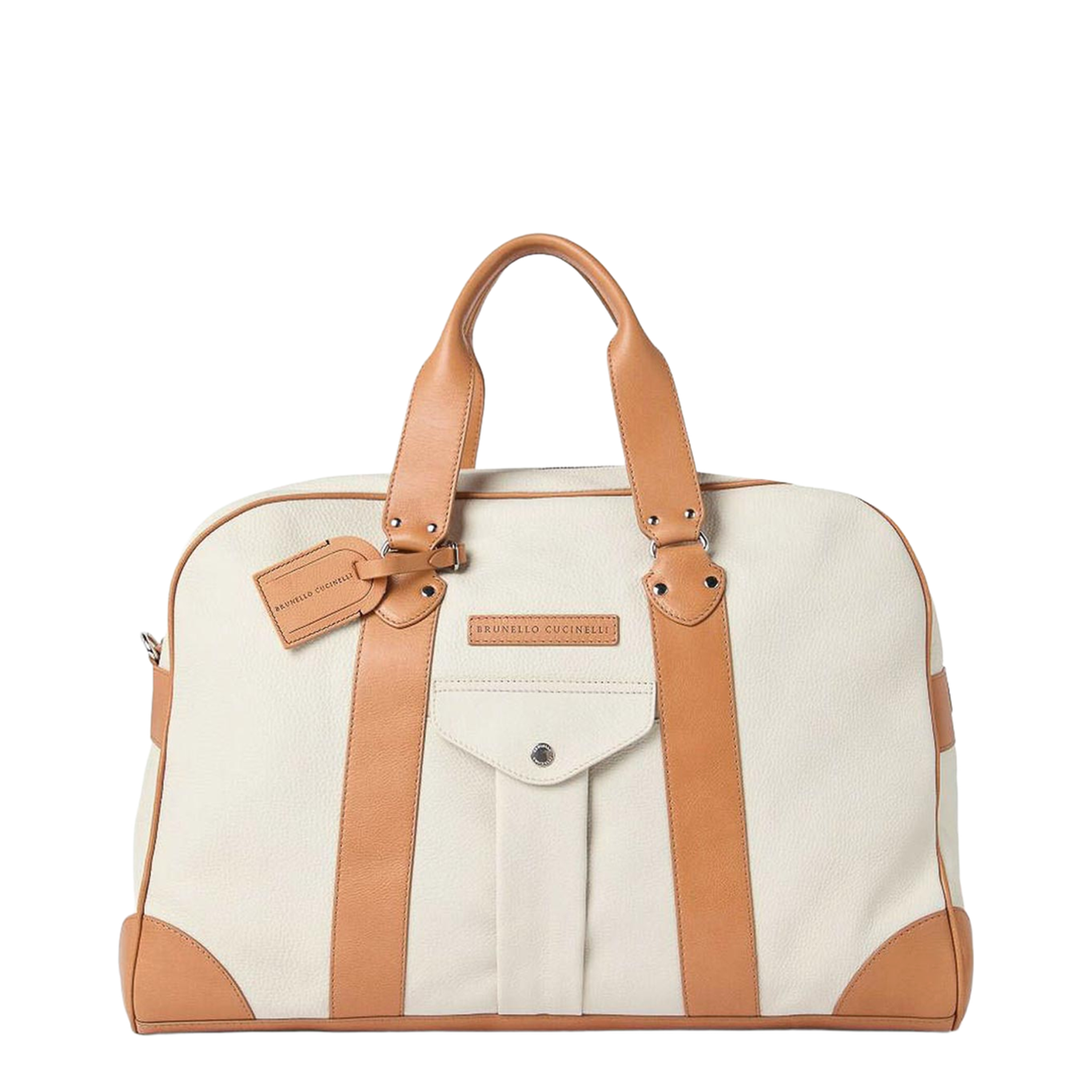 Grained Calfskin Street Bag in Ivory