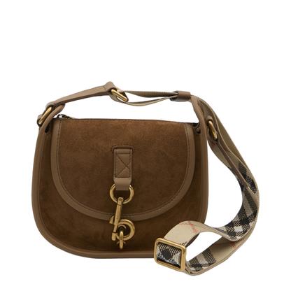 Mini B Clip Suede Messenger Bag - Hazel Brown