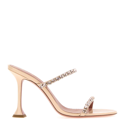 MAYFEYR - Amina Muaddi - Gigi Slipper 95 Peachagol - GIGISLIPPER95PEACHAGOL