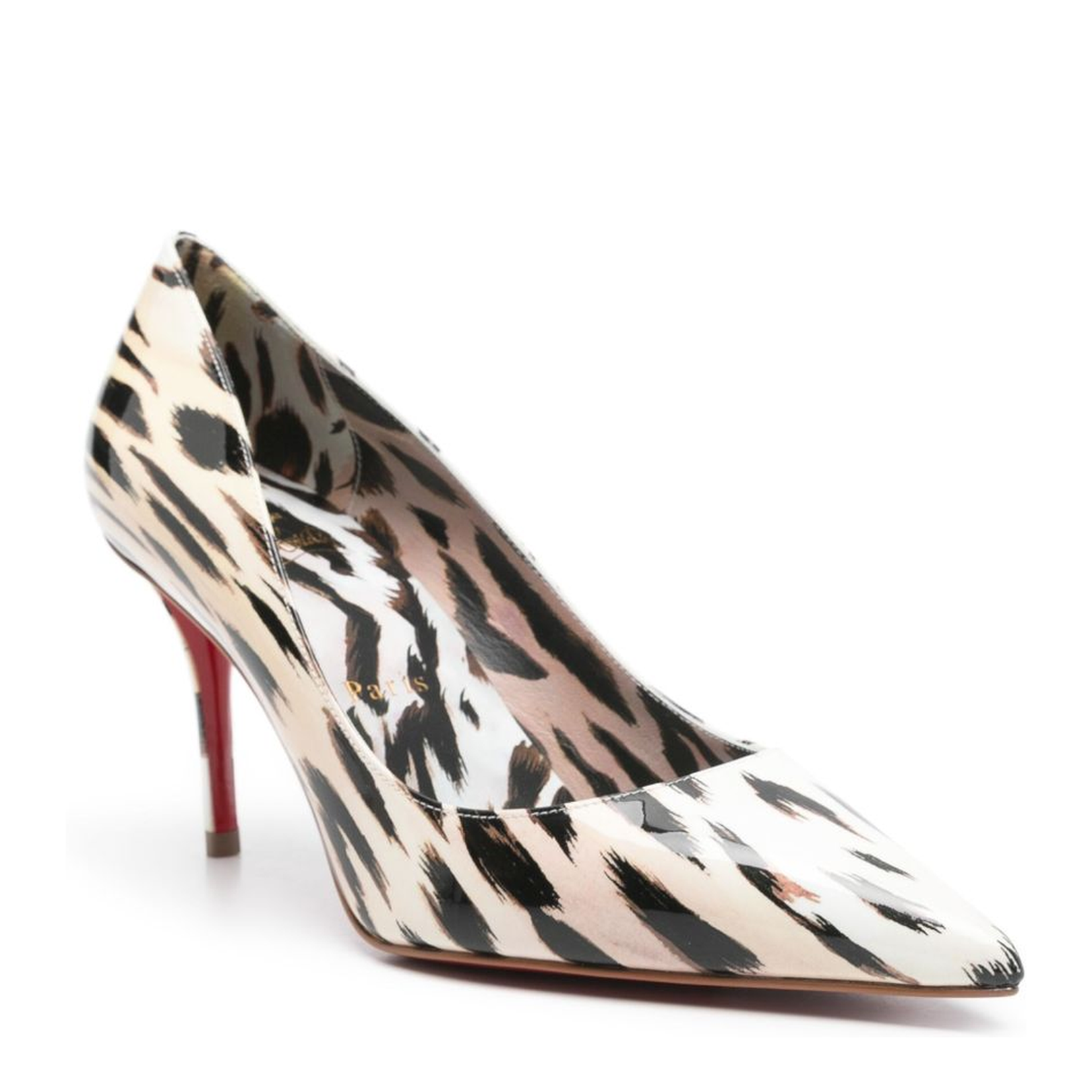 Light Beige Signature Red Sole Pointed Toe Stiletto Heel