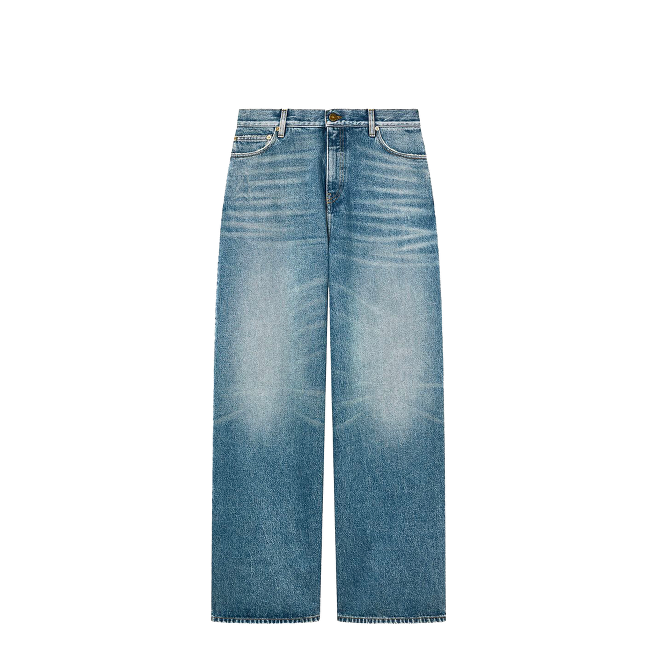 MAYFEYR - Golden Goose - Stone-Washed Light Blue Denim Boyfriend Jeans - GWP02079P000621