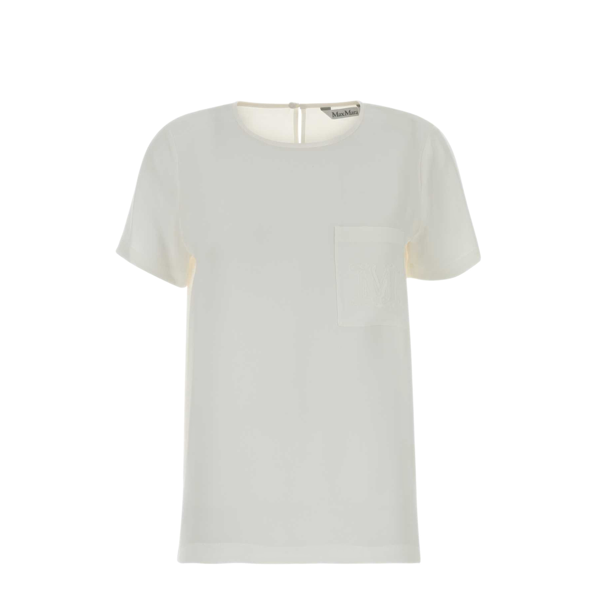MAYFEYR - Max Mara - White Silk Pagano T Shirt - 2621116011600002