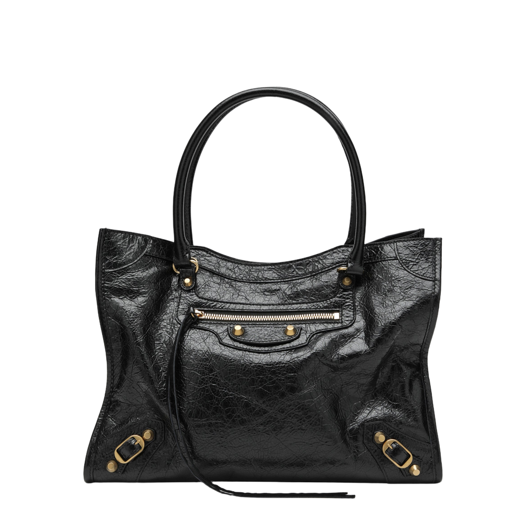 Le City Small Arena Lambskin Tote Bag - Black