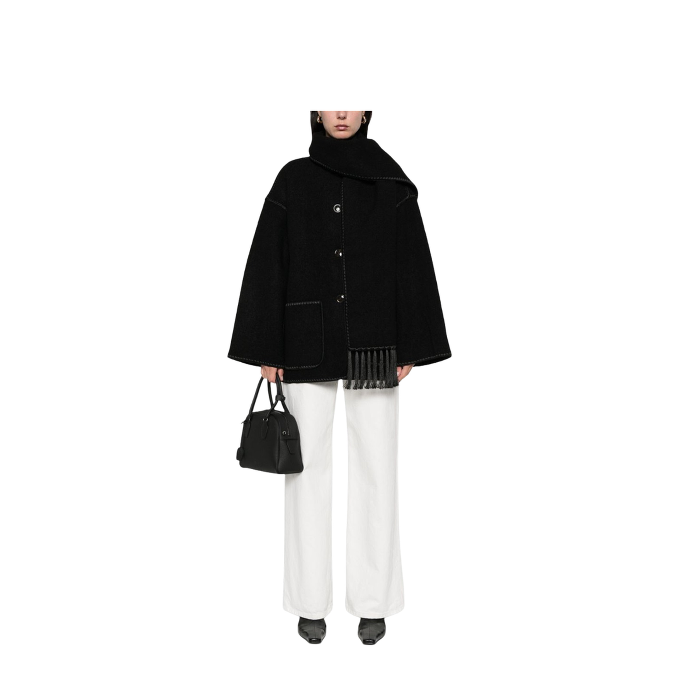 Black Wool Blend Jacket