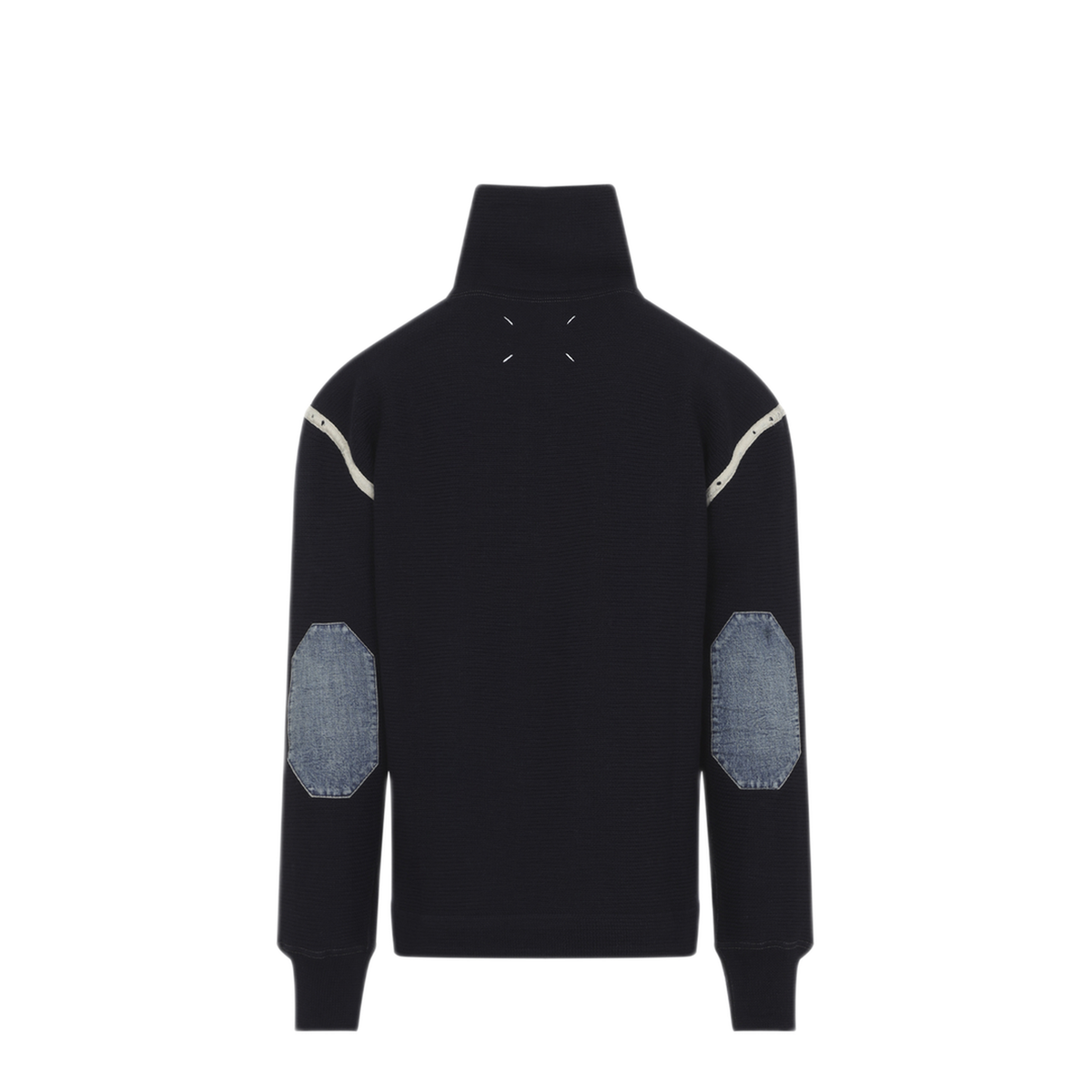 Wool Half Zip High Neck Sweater