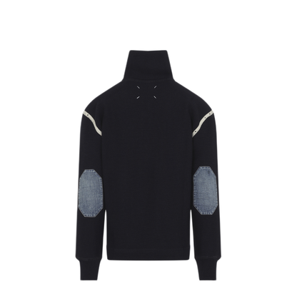 Wool Half Zip High Neck Sweater