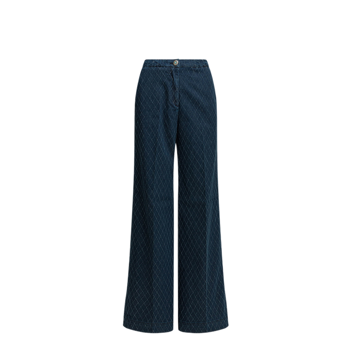 MAYFEYR - Shaft Jeans - Flare Pin Diamond Wide Leg Jeans - EP1D34E0724DENIM