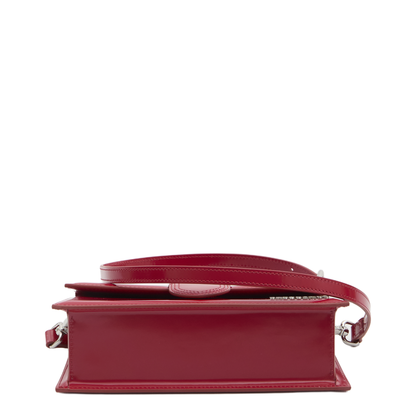 The Large Bambino Leather Top-Handle Bag - Rosso
