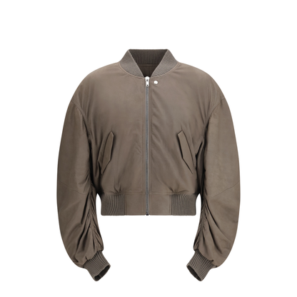 MAYFEYR - Rick Owens - Secchia Flight Bomber In Lambskin Leather With Padding - RU01F2792