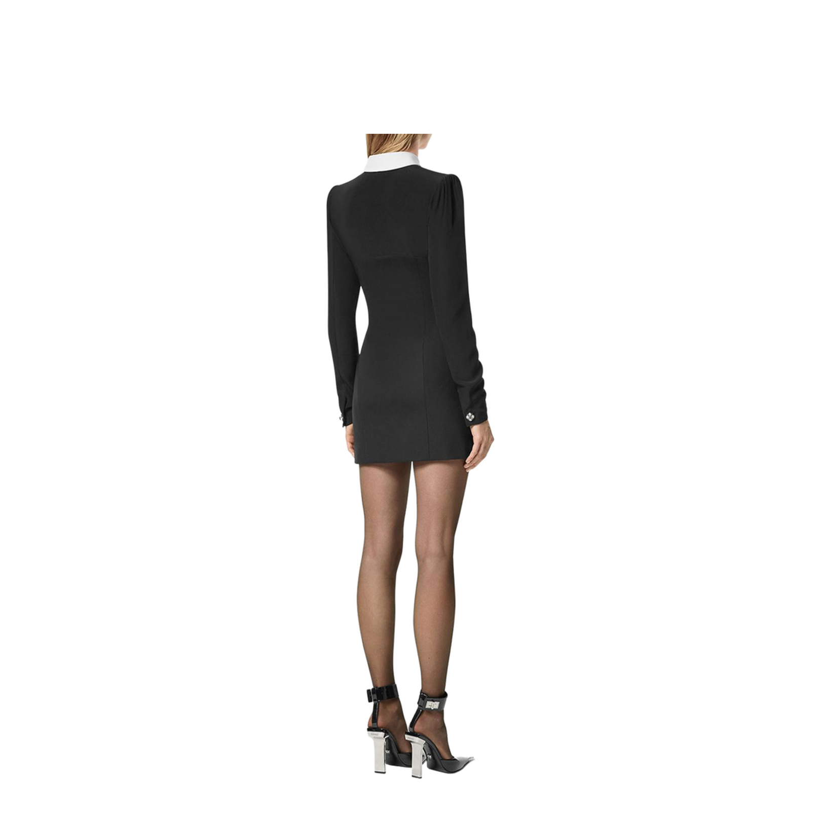Minidress Black with White Collar