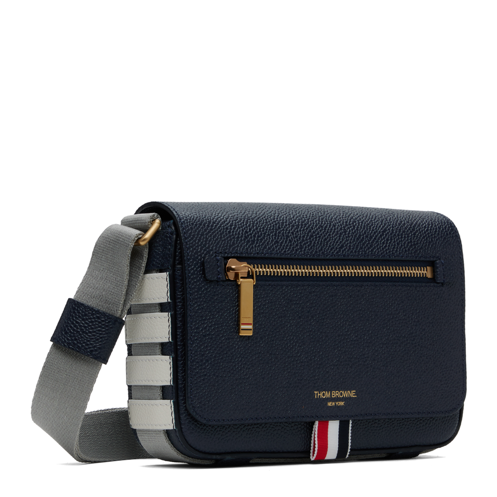 Zipper Bag with Brand Logo and Tri-Color Satin Flag