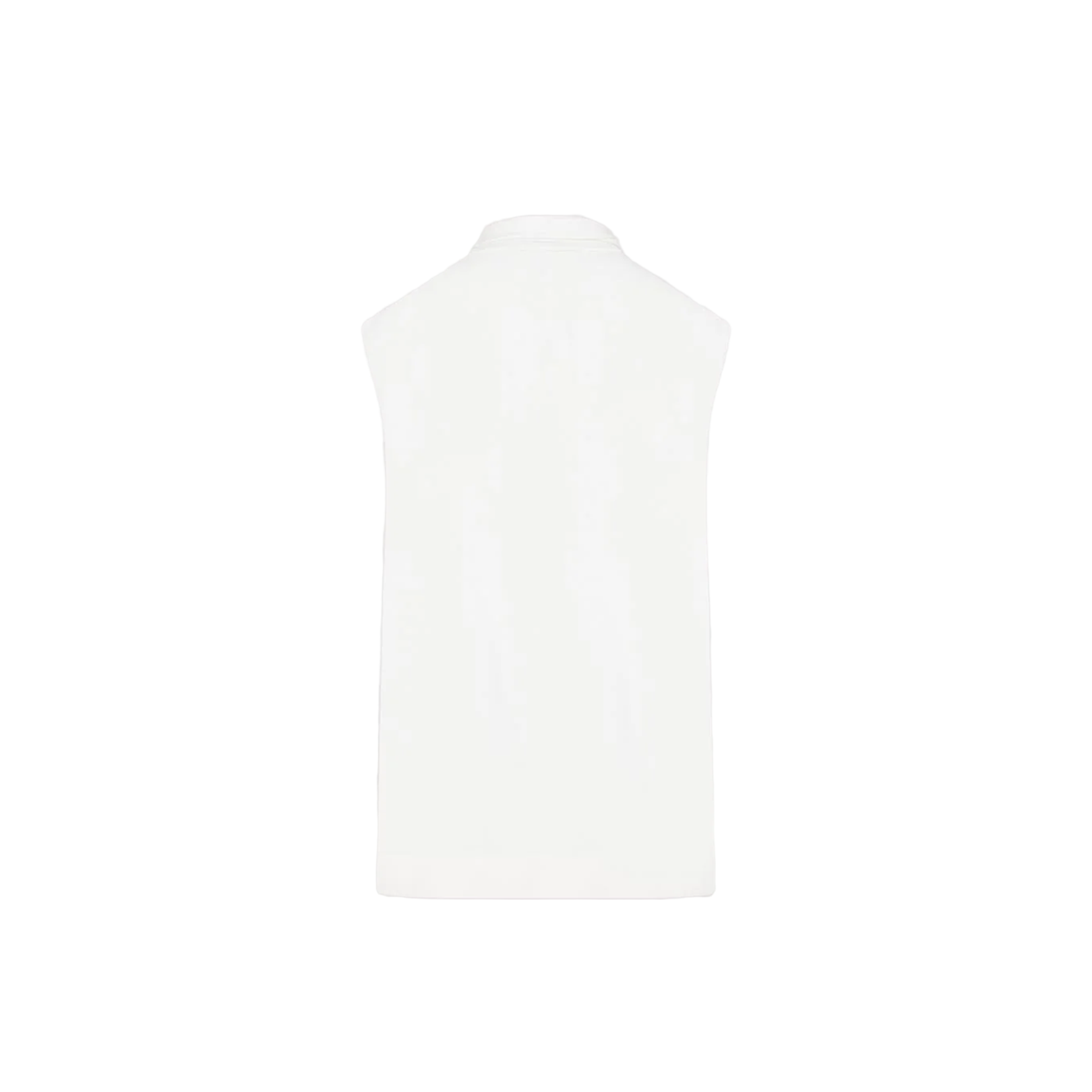 Draped Knitted Coconut Virgin Wool Tank Top