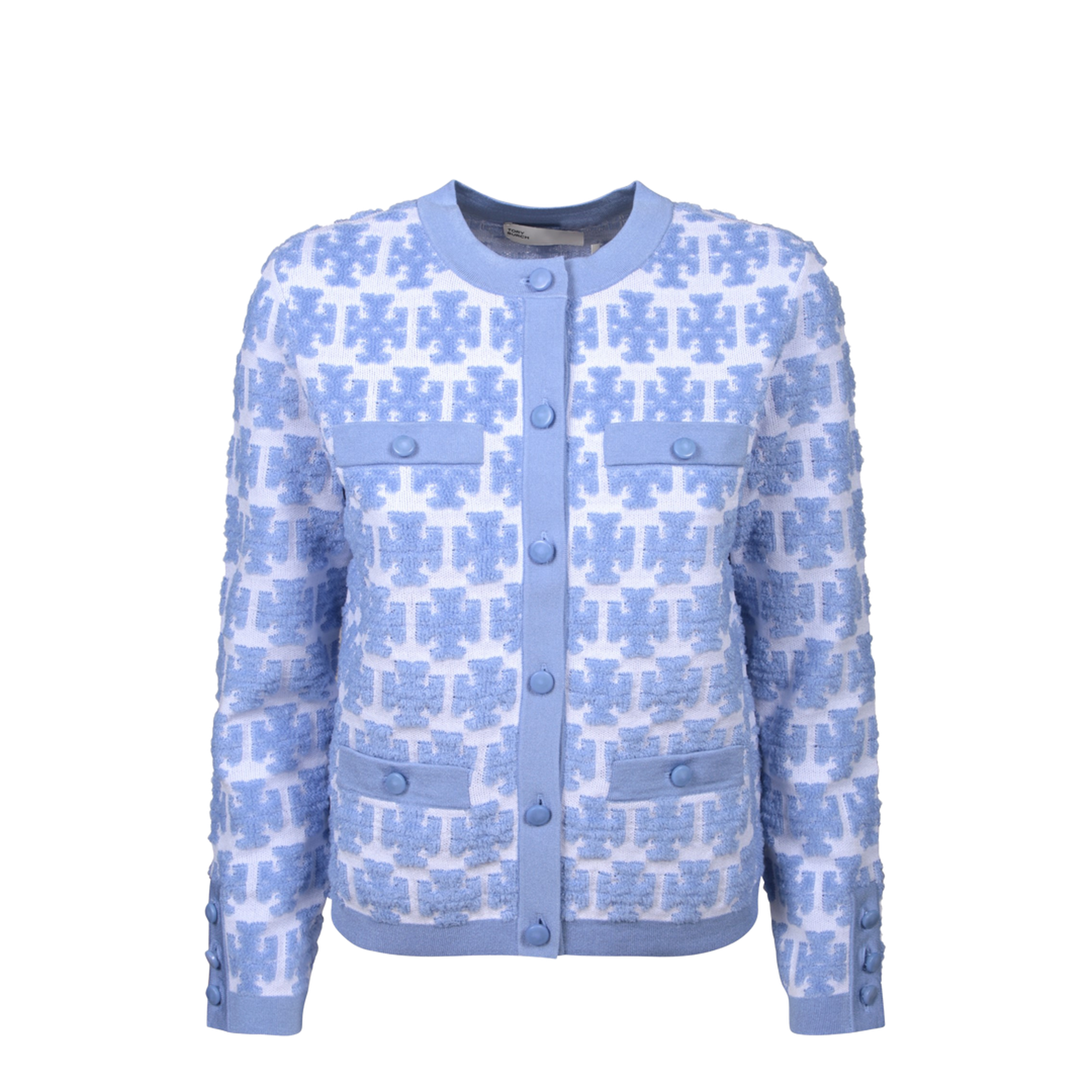 Viscose Blend Cardigan Blue
