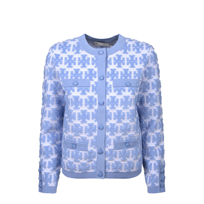 Viscose Blend Cardigan Blue