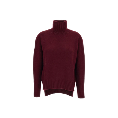 MAYFEYR - Lisa Yang - Bordeaux Cashmere Mock Neck Sweater - 202113DU