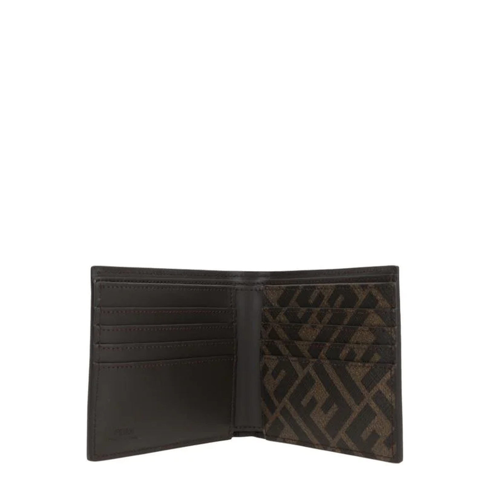 FF Squared Bi-Fold Wallet Leather Brown