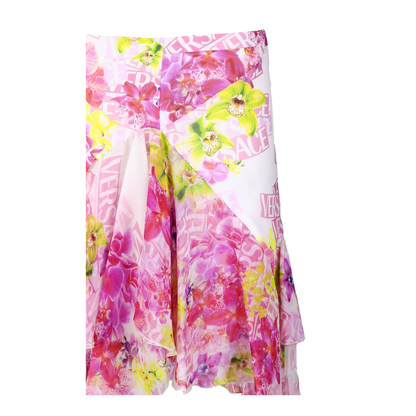 Mini Skirt Pink Size 6 Silk