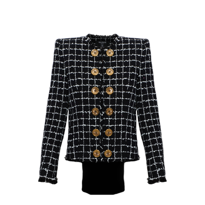 Women's Jacket Grid Pattern