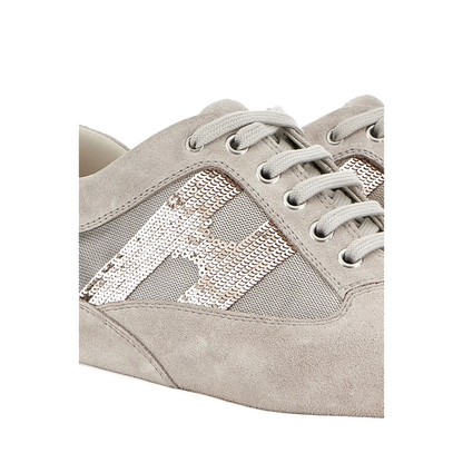 MAYFEYR - Hogan - Interactive Suede Sneakers With Sequins - HXW00N05640UWQ