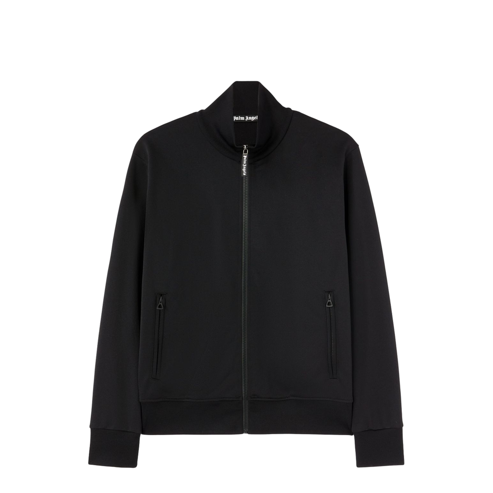 Back Curved Logo Track Jacket Black