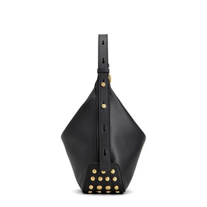 Metal Dots Calfskin Leather Mini Bag - Black