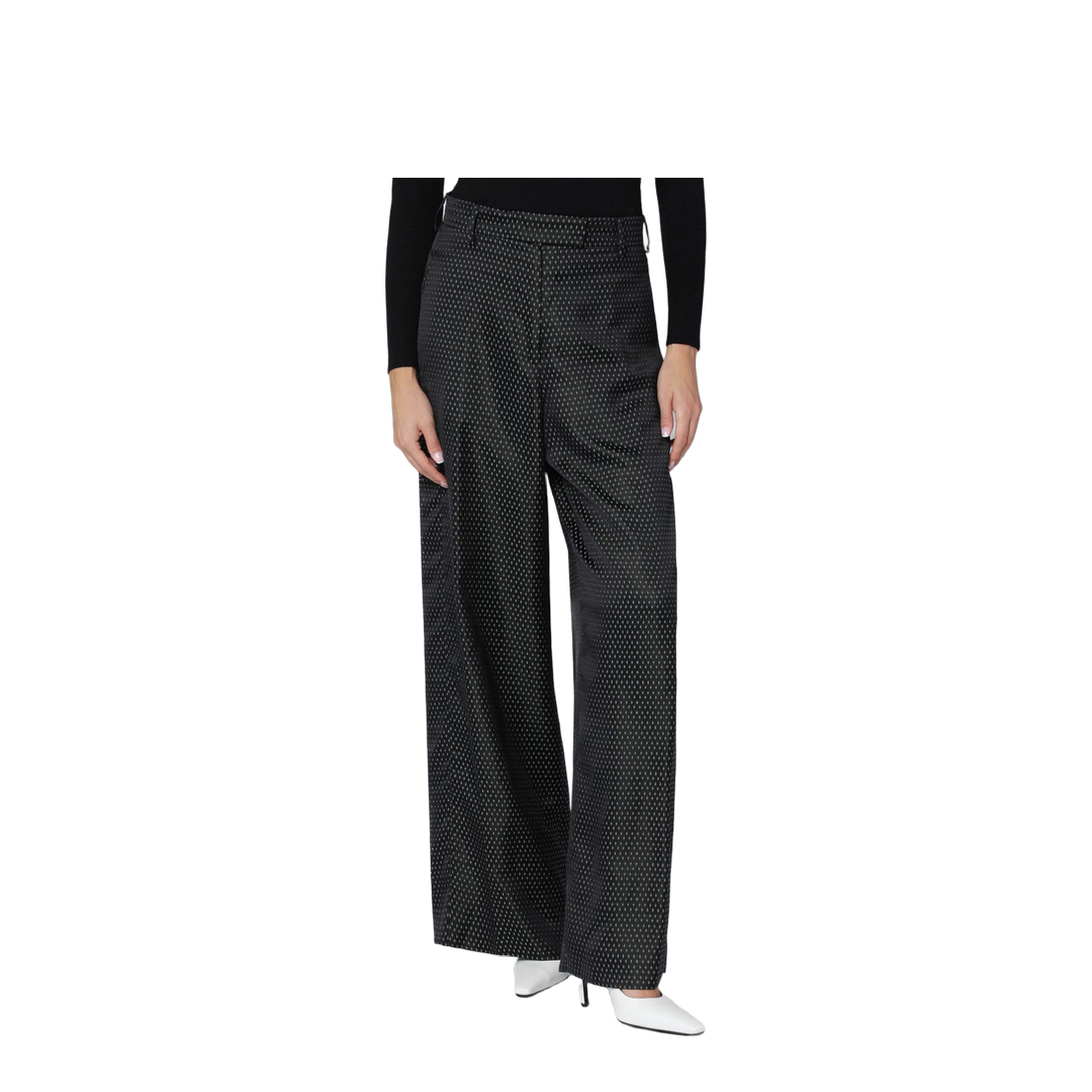 Black Jacquard Trousers