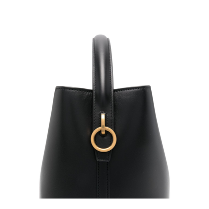 LE 37 Shiny Leather Shoulder Bag - Black