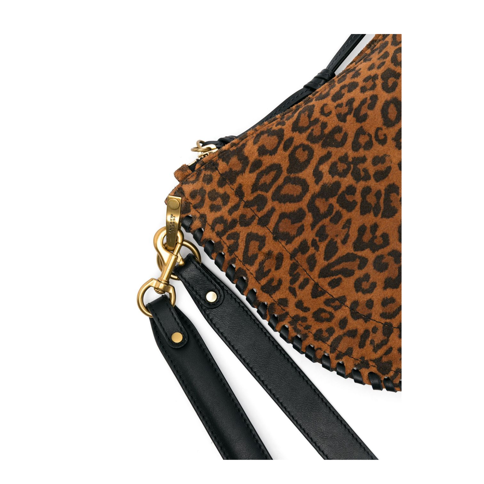 Cognac Brown Top Zip Bag