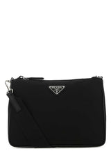 Logo Plaque Zipped Messenger Bag