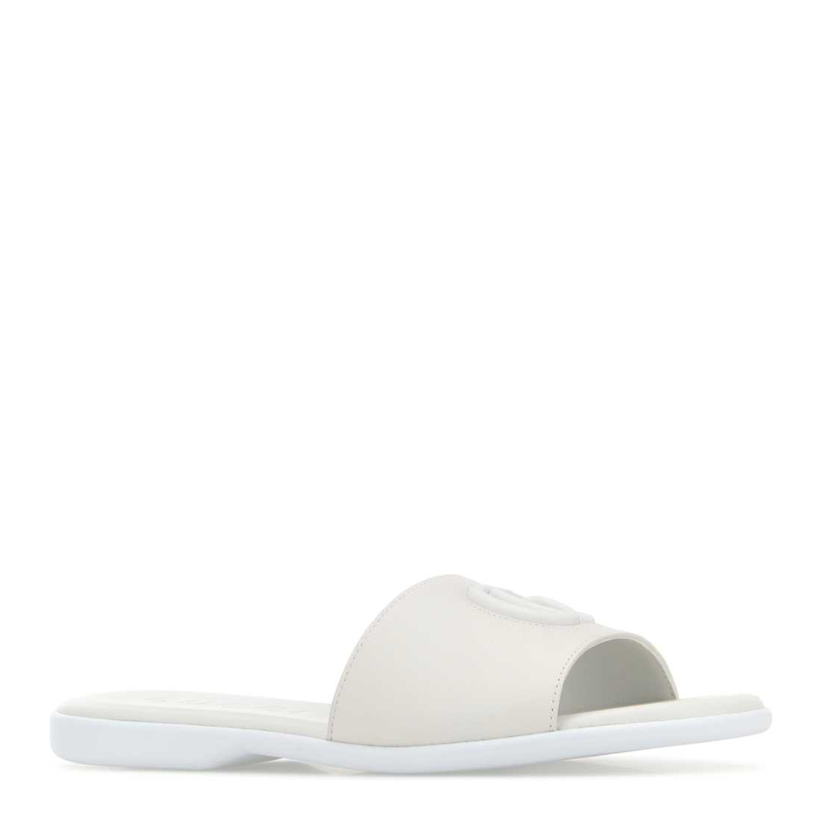 MAYFEYR - Gucci - White Nappa Leather Slippers - 874910AAGT49014