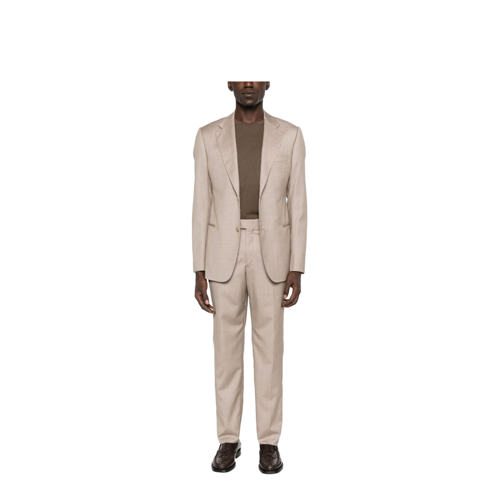 Single-breasted suit with micro jacquard