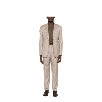 Single-breasted suit with micro jacquard