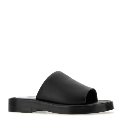 MAYFEYR - Ferragamo - Black Nappa Leather Slippers - 021258760634NERO