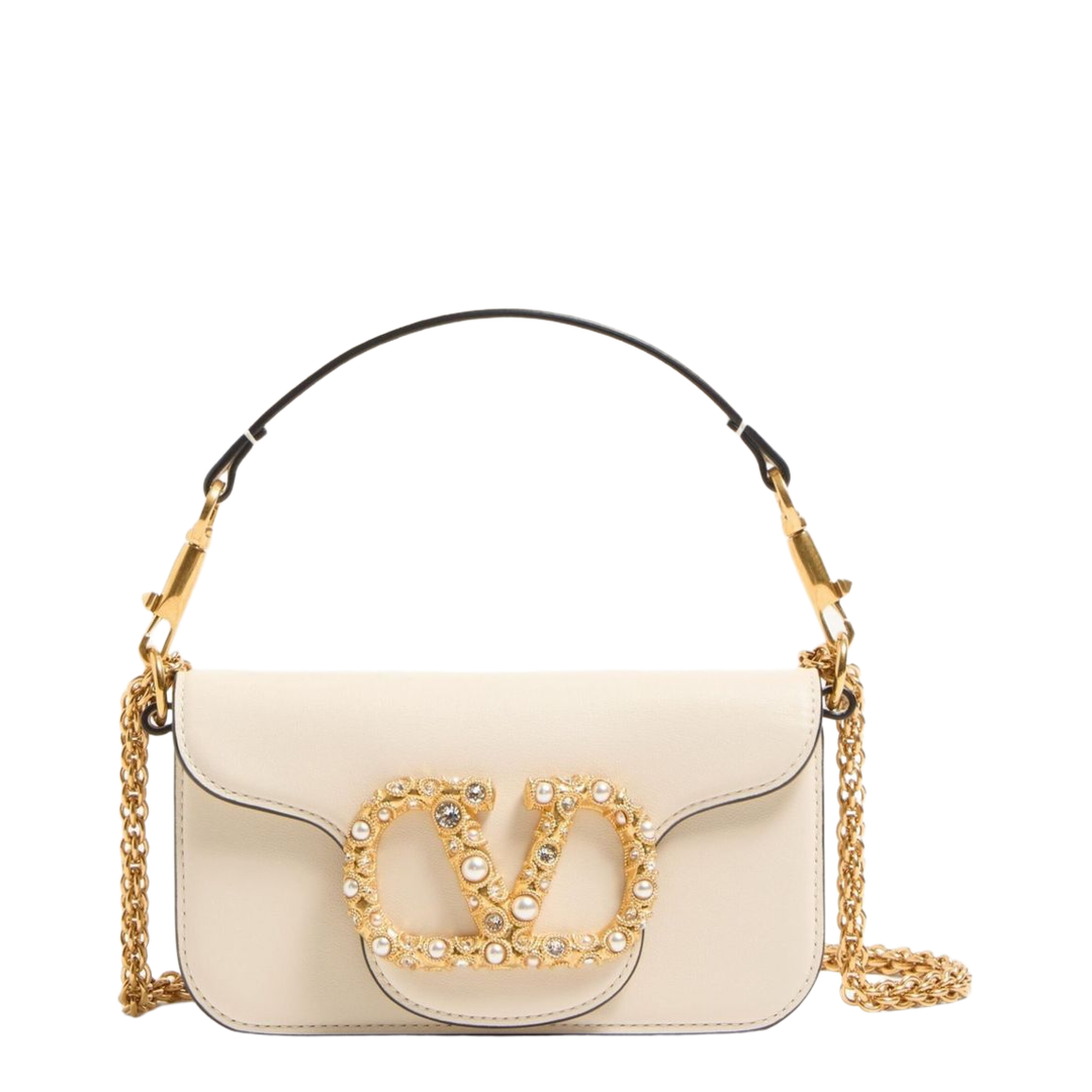 Locò Small Leather Shoulder Bag With Jewel