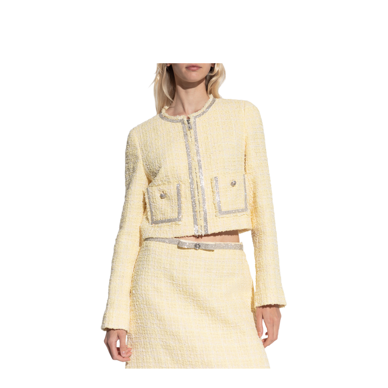 Tweed Jacket with Shimmering Crystals