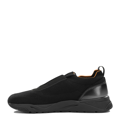MAYFEYR - Santoni - Low Top Sneakers Made Of Mesh And Leather - MBIO21601NERNHODN01N01